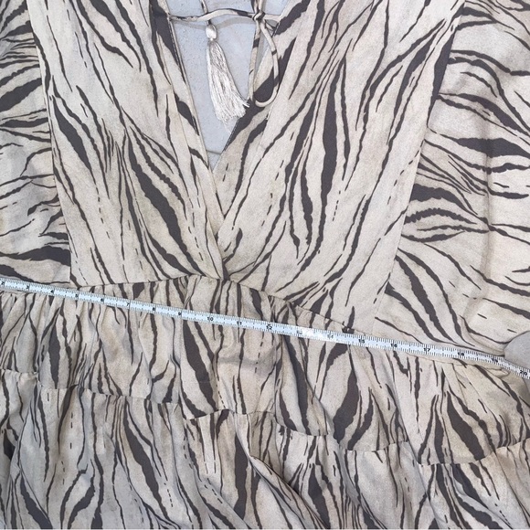 Zebra Print Babydoll Dress - Picture 2 of 6